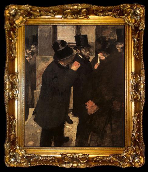 framed  Edgar Degas At the Stock Exchange, ta009-2